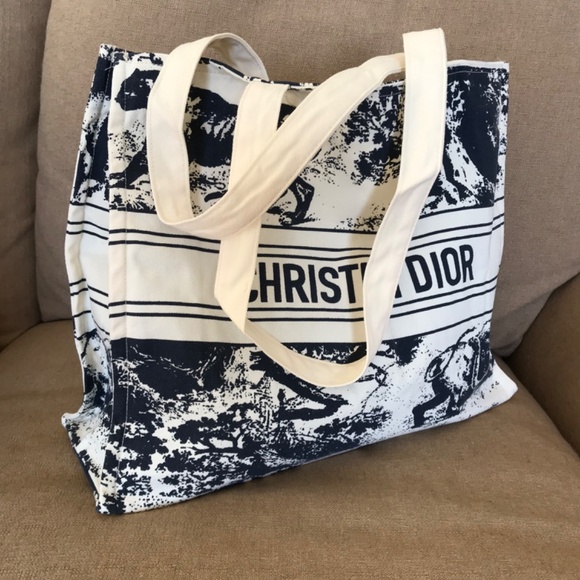 NWT Christian Dior Stylish Marble Pattern Tote Bag - Picture 4 of 8